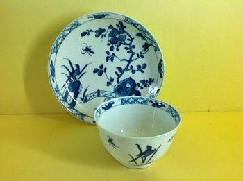 A Worcester tea bowl and saucer