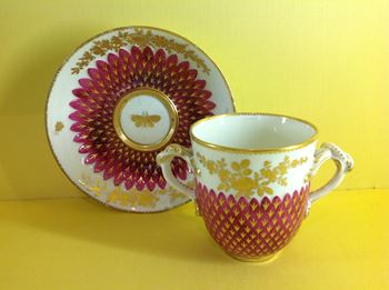 A Chelsea chocolate cup and saucer