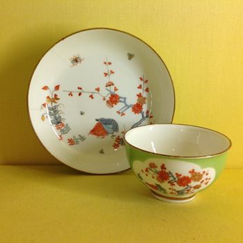 A rare Meissen tea bowl and saucer 