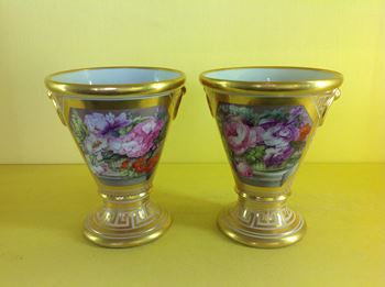 A superb pair of Barr, Flight and Barr Worcester vases 