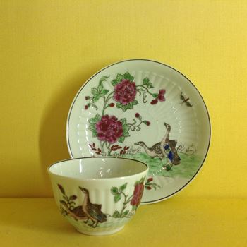 A rare Worcester tea bowl and saucer 