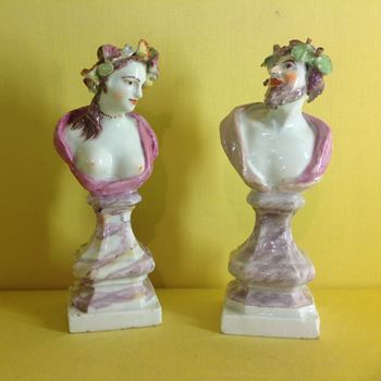 A pair of Bow busts 