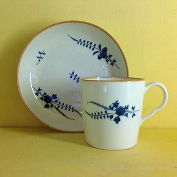 A Worcester coffee can and saucer 