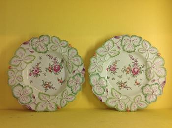 A pair of Longton Hall plates 
