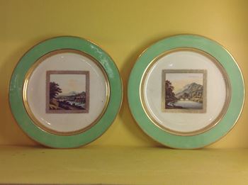 A pair of Derby plates 