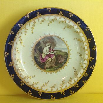 An unusual Chamberlain's Worcester small plate 