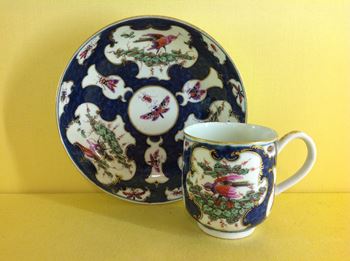 A Worcester coffee cup and saucer 