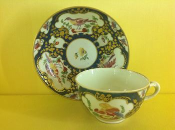 A Worcester teacup and saucer 