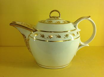 An unusual Derby teapot and cover 