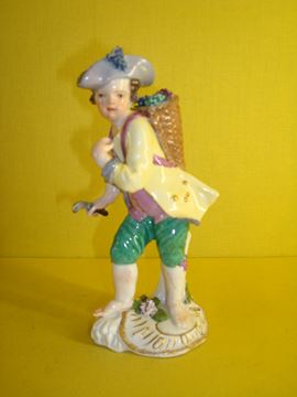 A Meissen figure of a young man