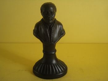 A rare black basalt small bust