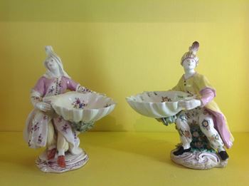 Two Bow sweetmeat figures
