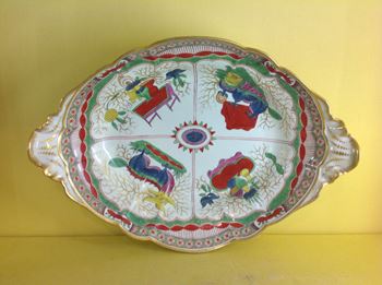A Barr Worcester large oval dish 