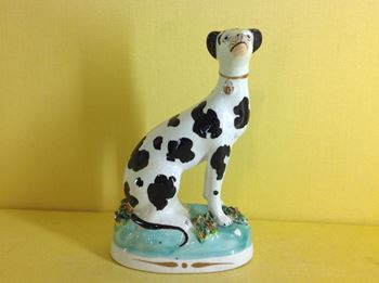 A Staffordshire pottery model of a Dalmatian 