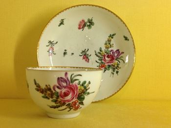 A Bristol tea bowl and saucer 