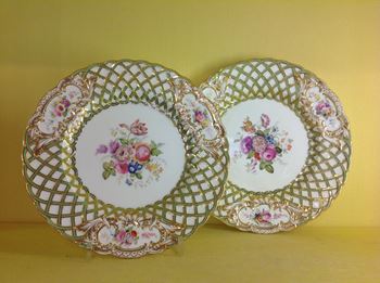 A pair of Minton 'Newcastle Embossed' plates 