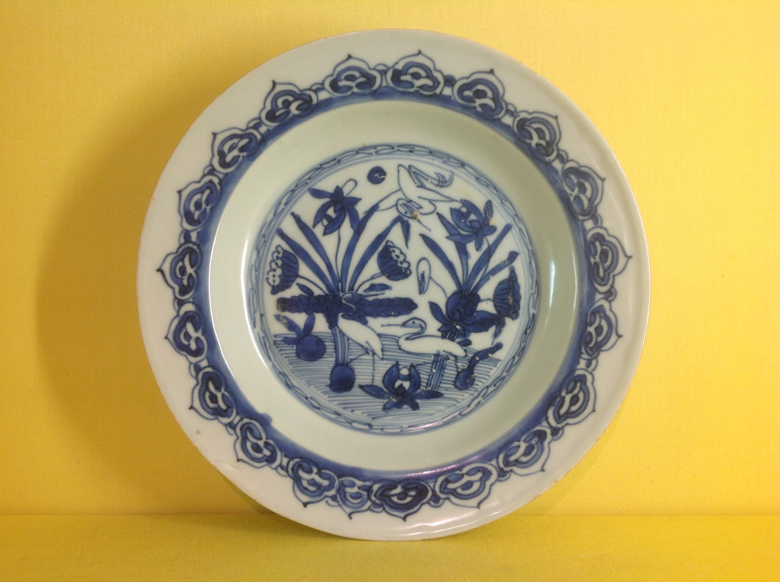 A Chinese blue and white dish