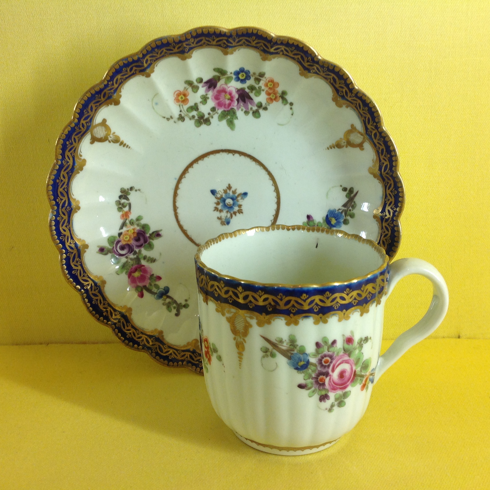 A Worcester coffee cup and saucer