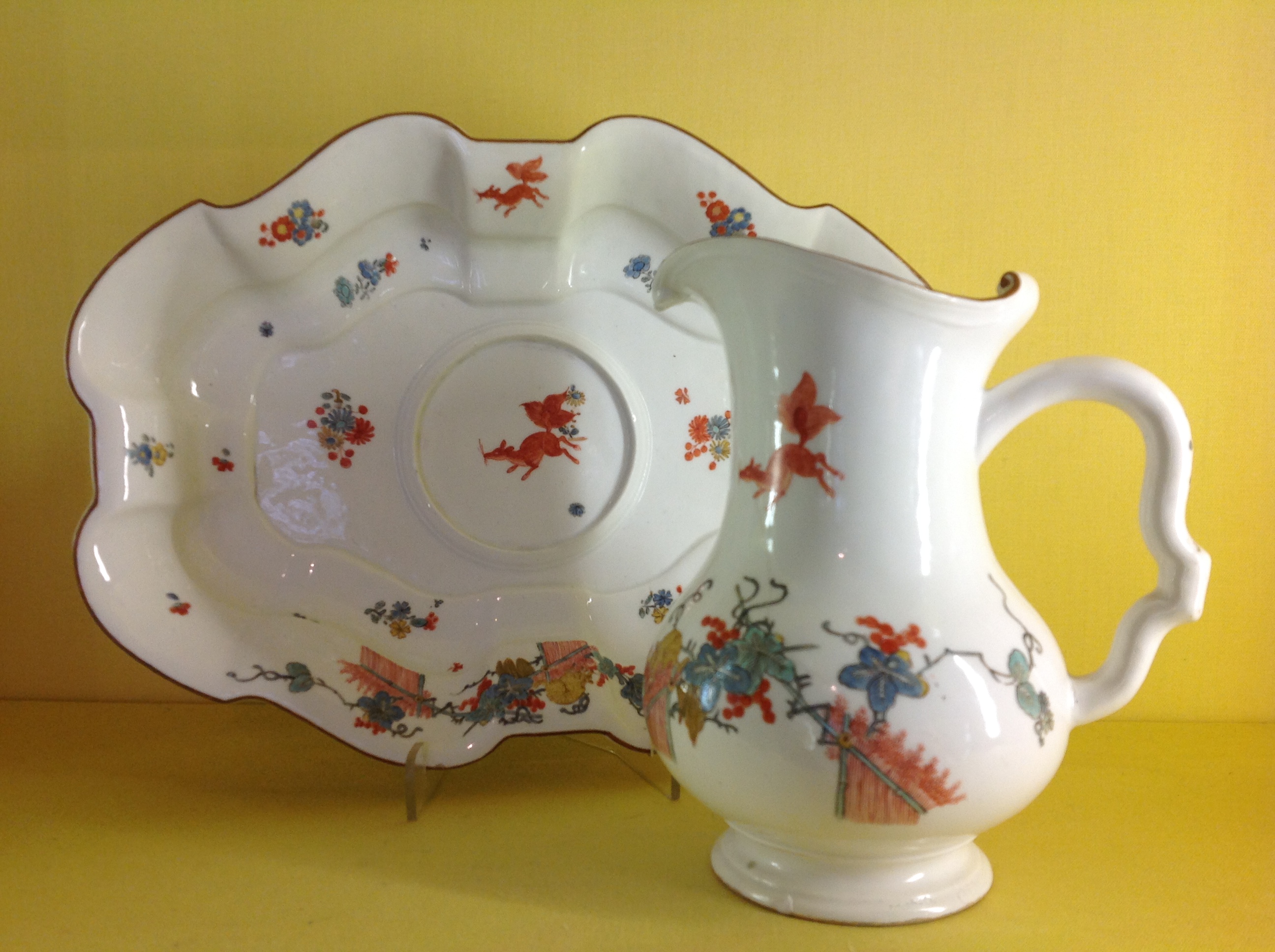 A Meissen ewer and basin