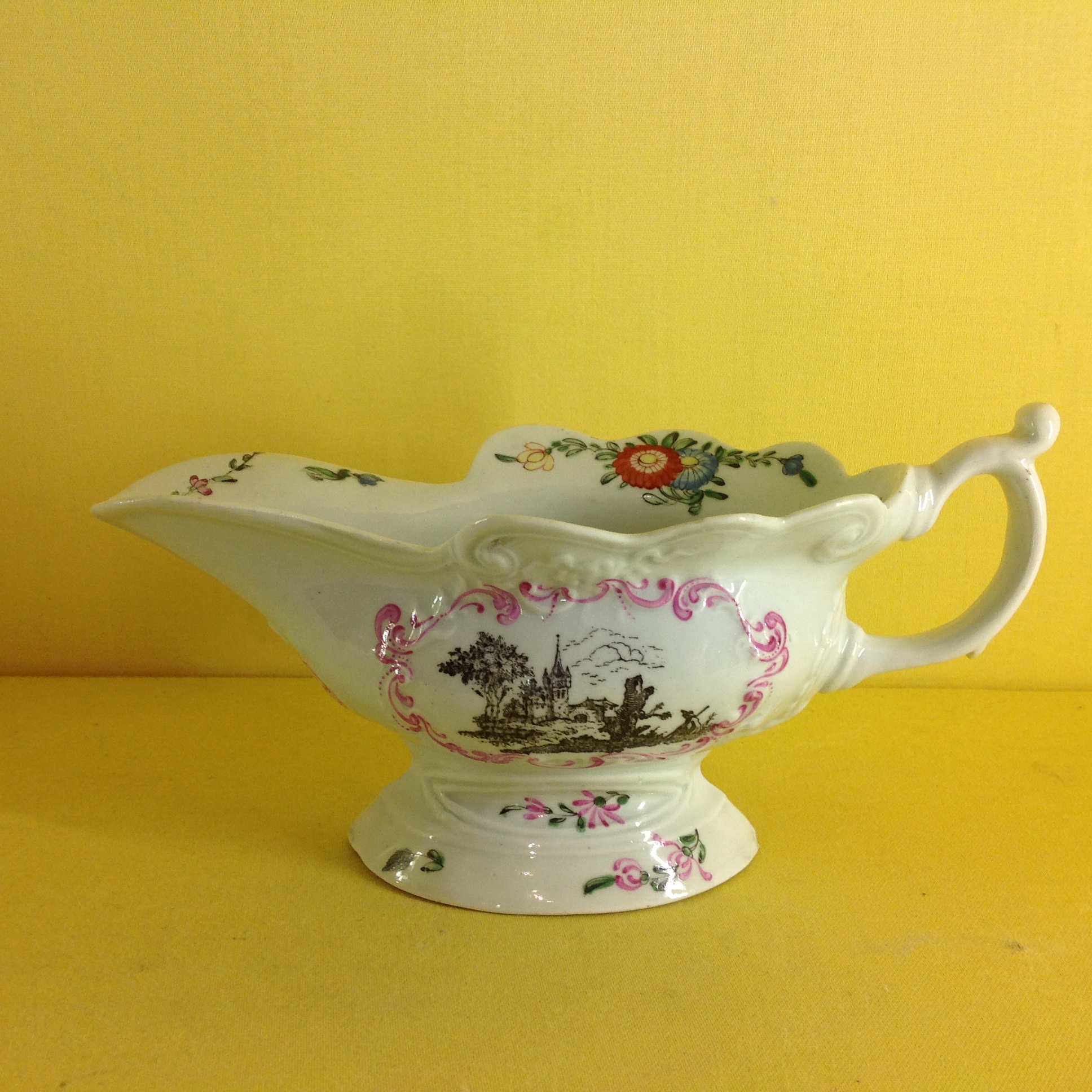 A rare Worcester sauceboat