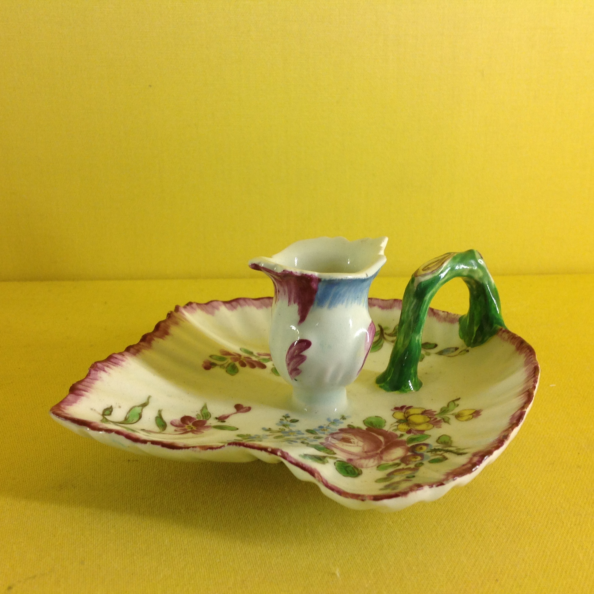 A rare Bow chamber candlestick