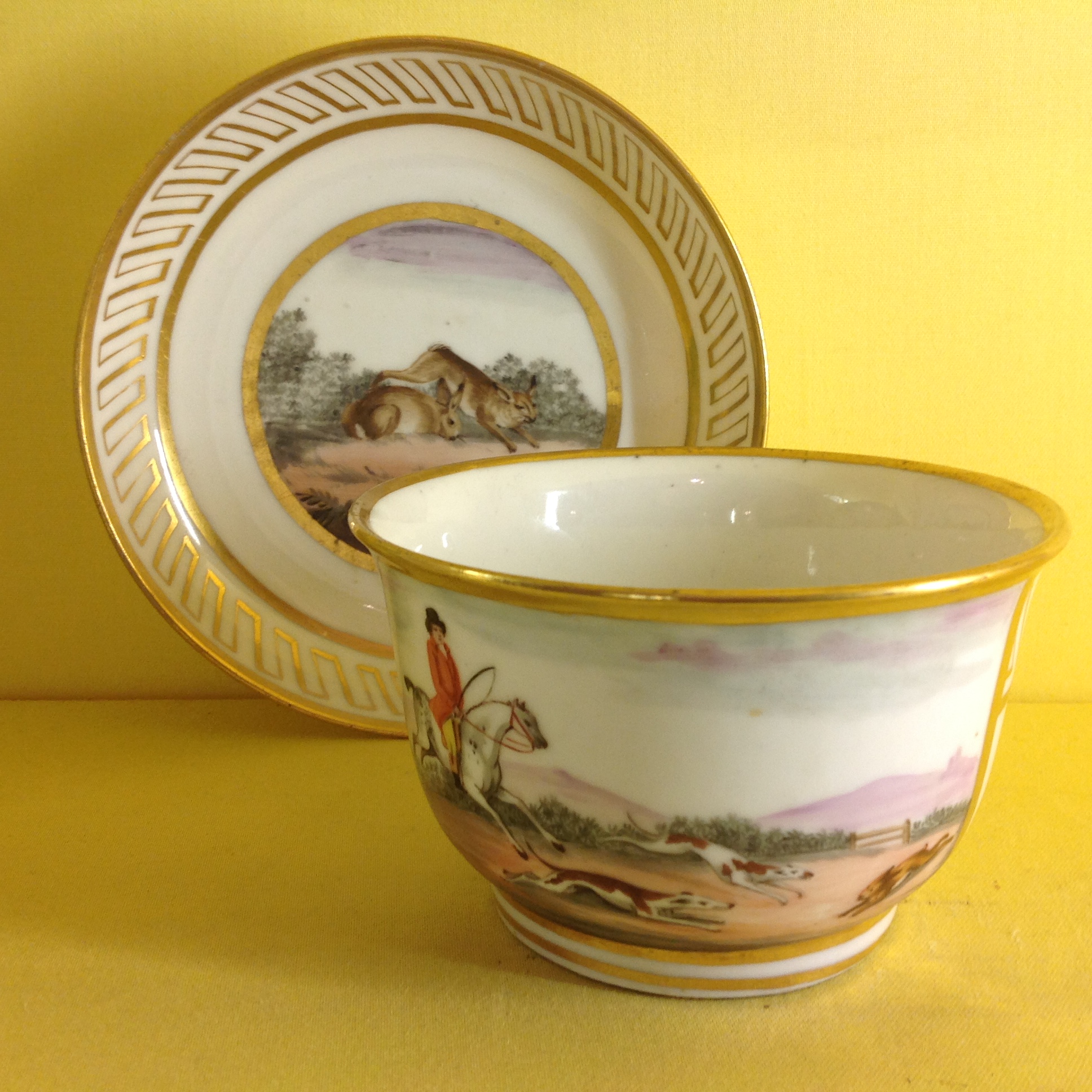 A Paris porcelain breakfast cup and saucer 