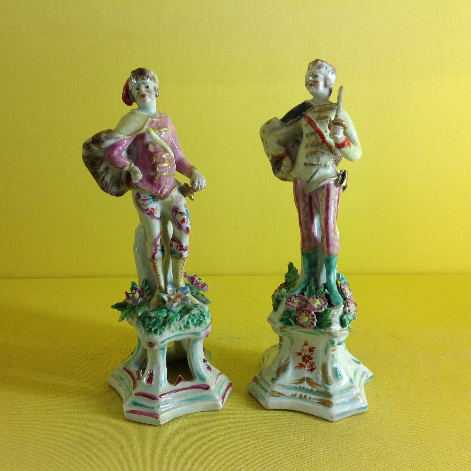 Two Bow small figures of Hussars 