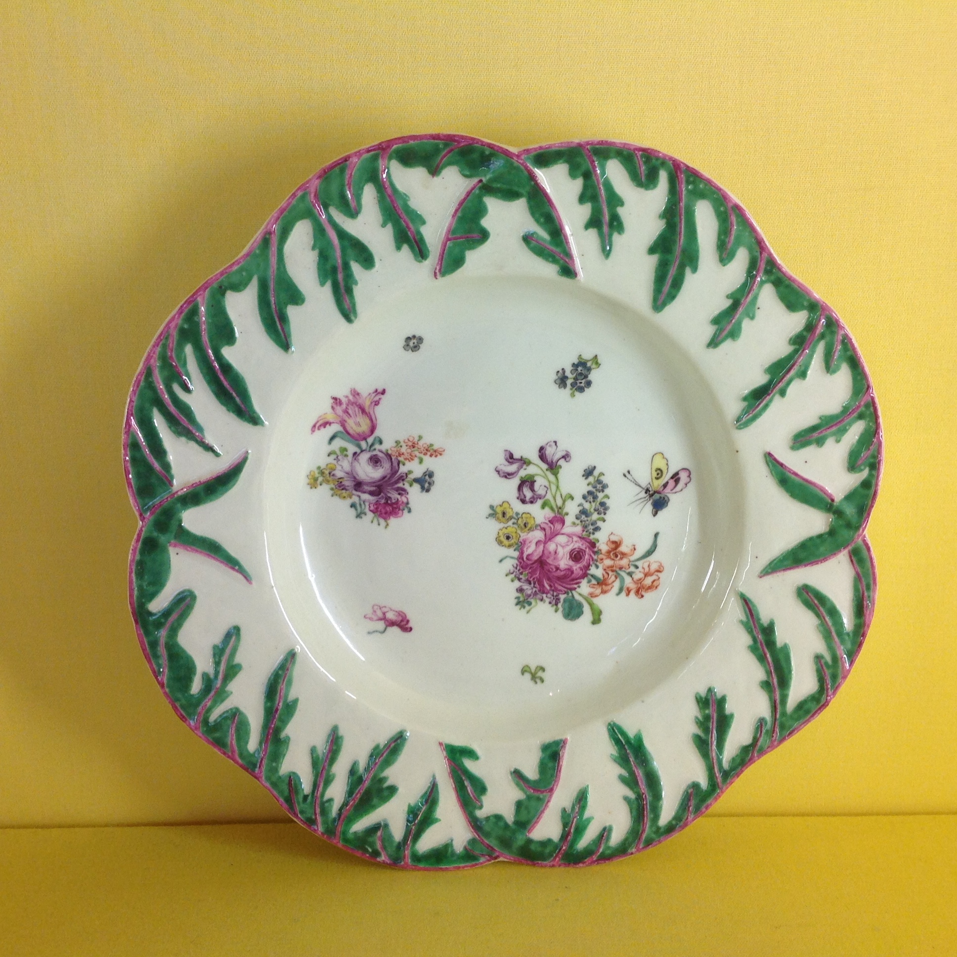 A rare Longton Hall plate 