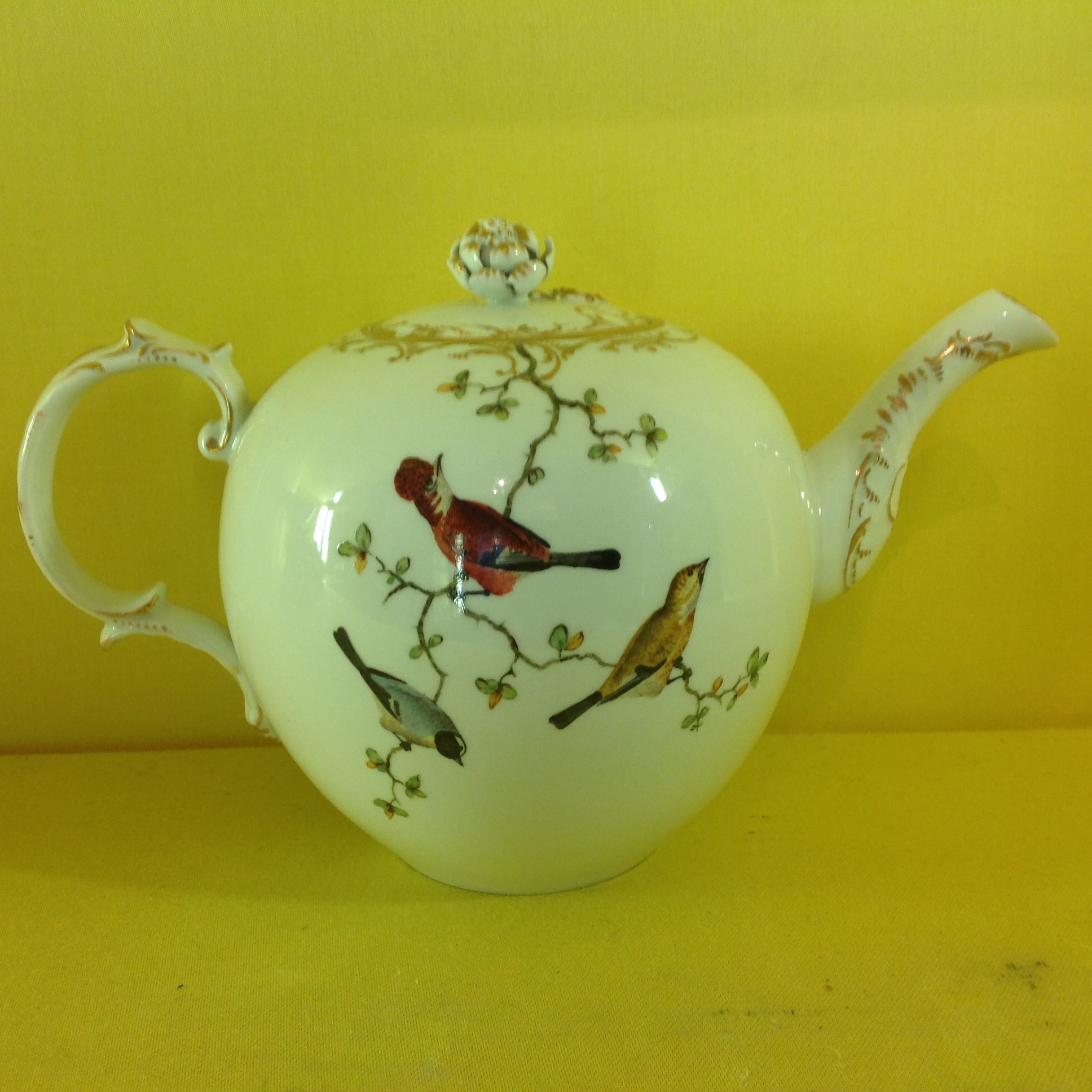 A Berlin globular teapot and cover 