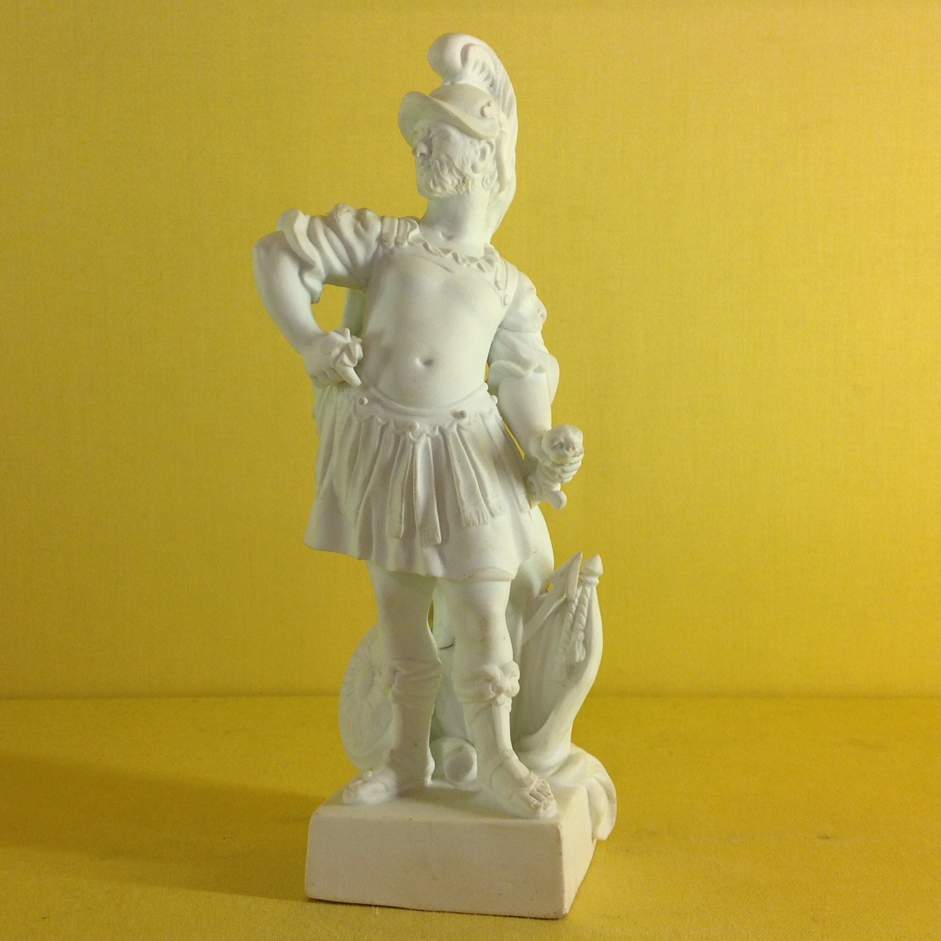 A Derby biscuit porcelain figure 