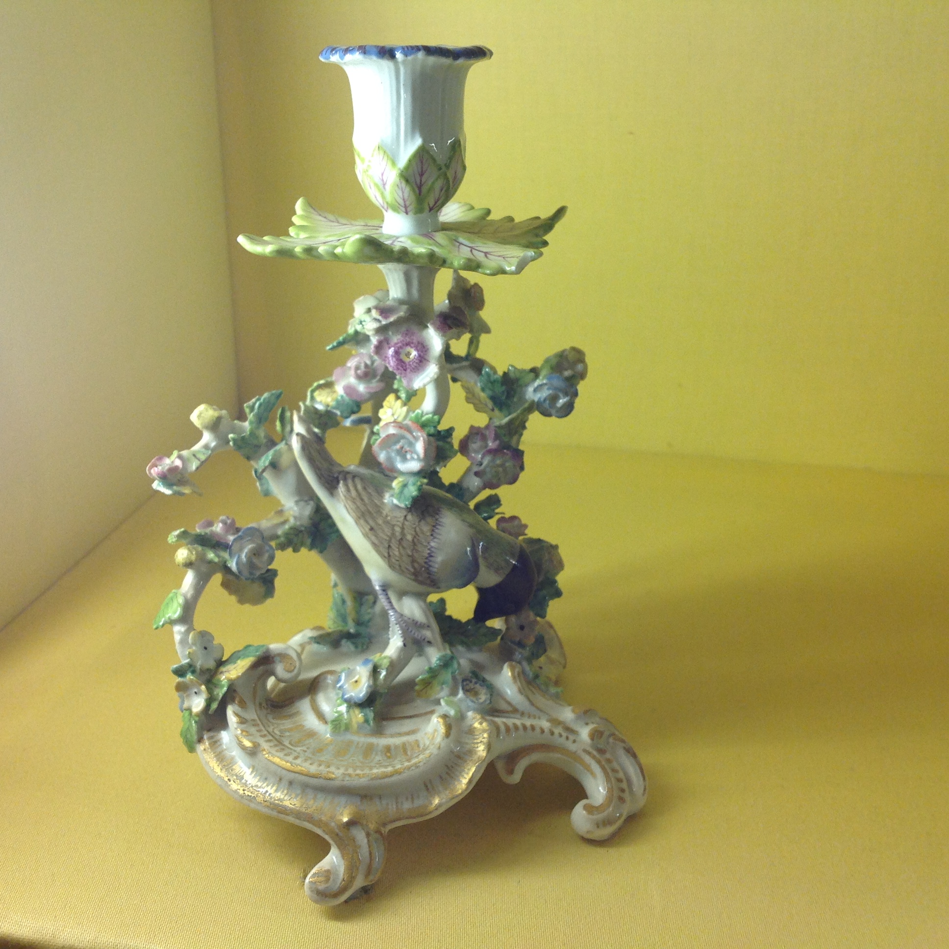 A Chelsea chamber candlestick 