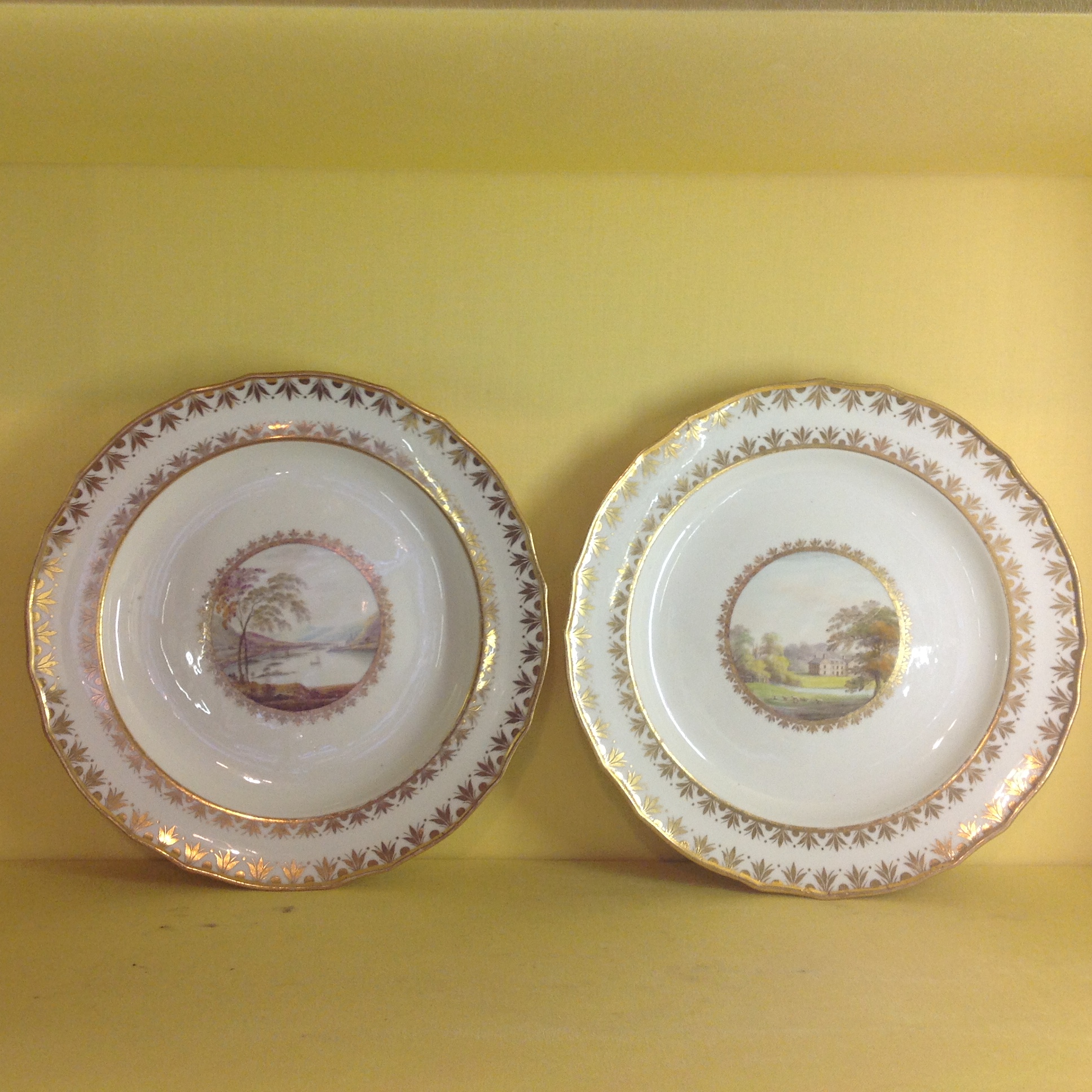 A pair of Derby plates 
