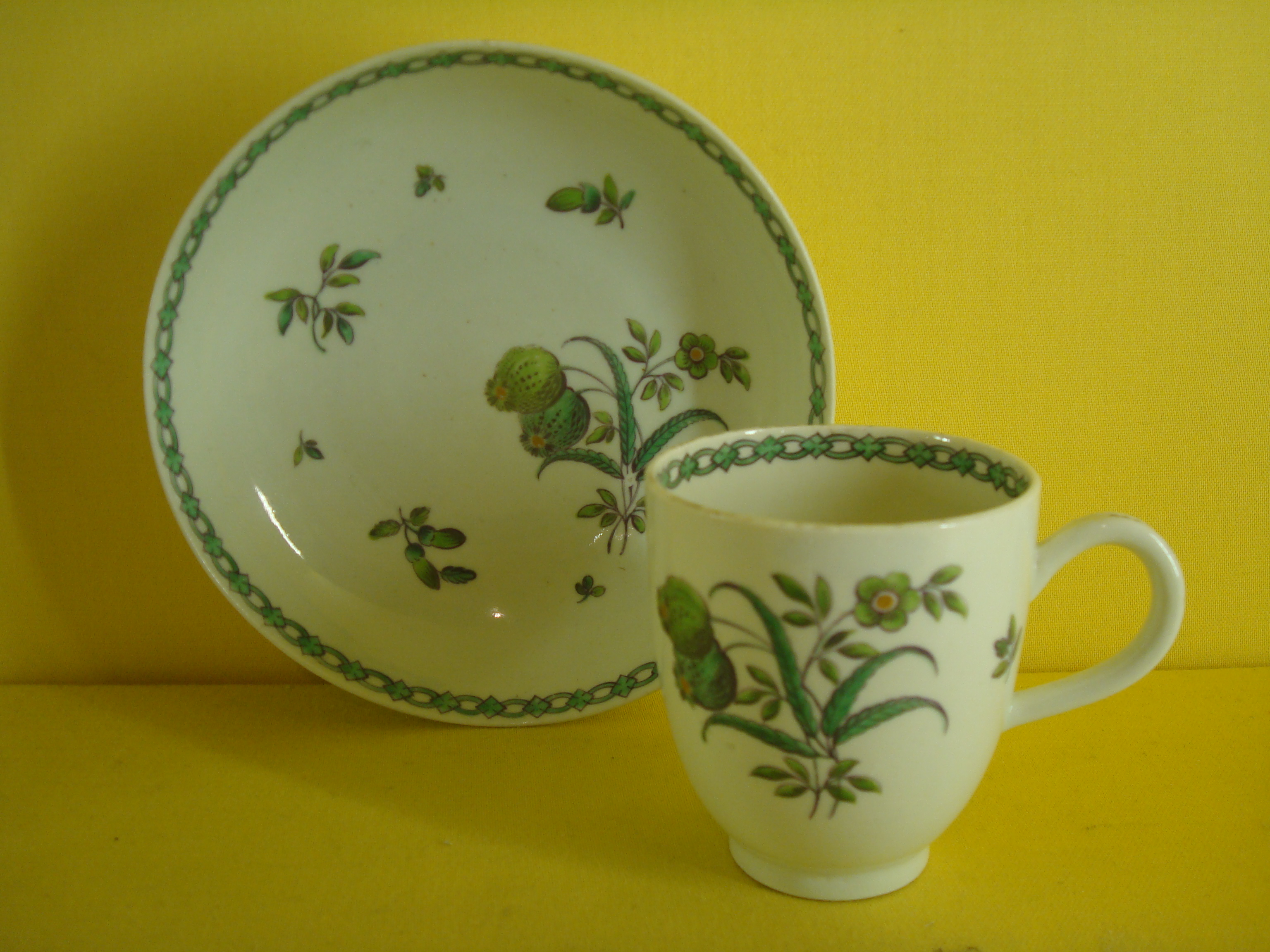 A Worcester coffee cup and saucer