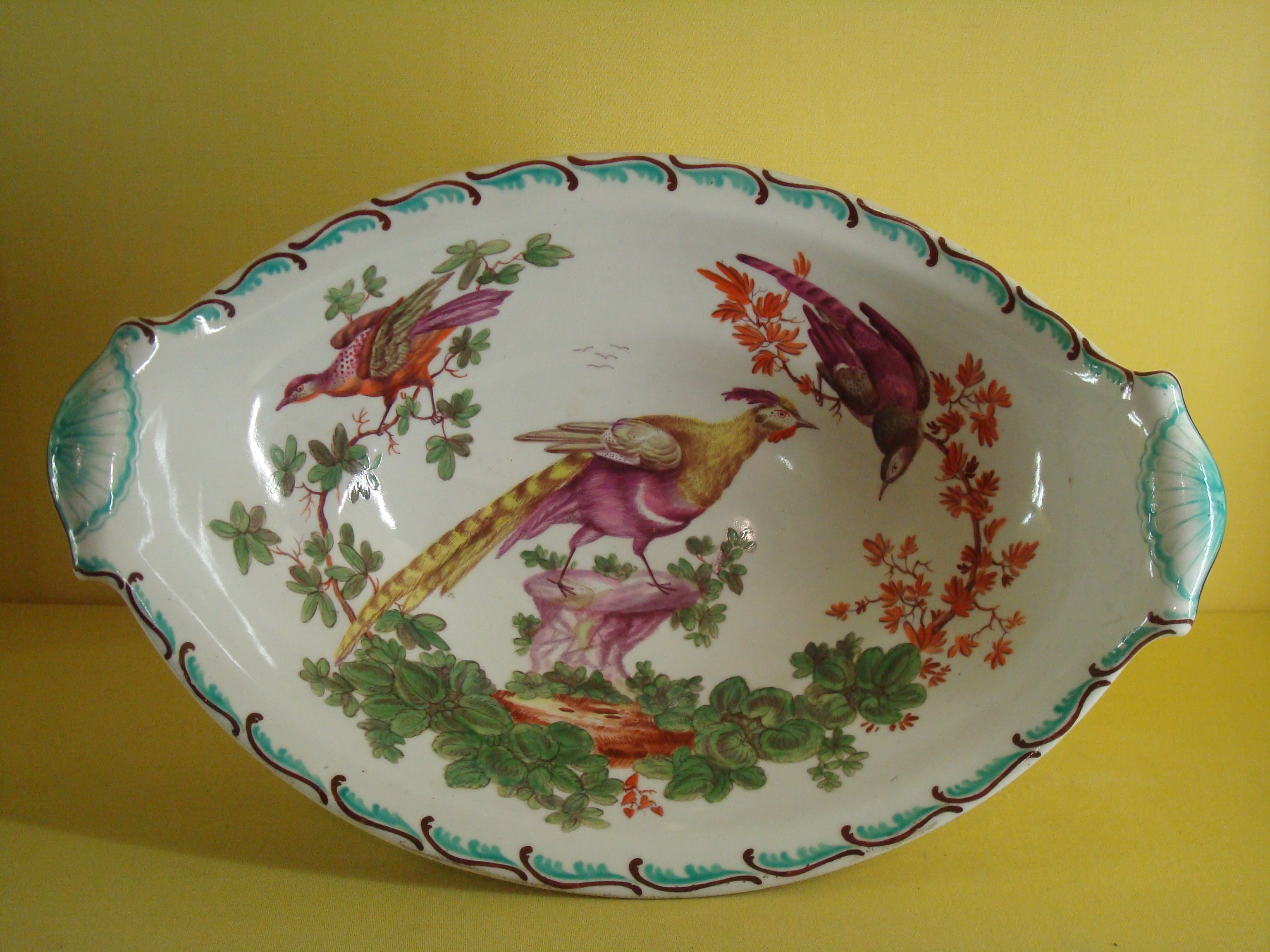 A very unusual Coalport centre dish