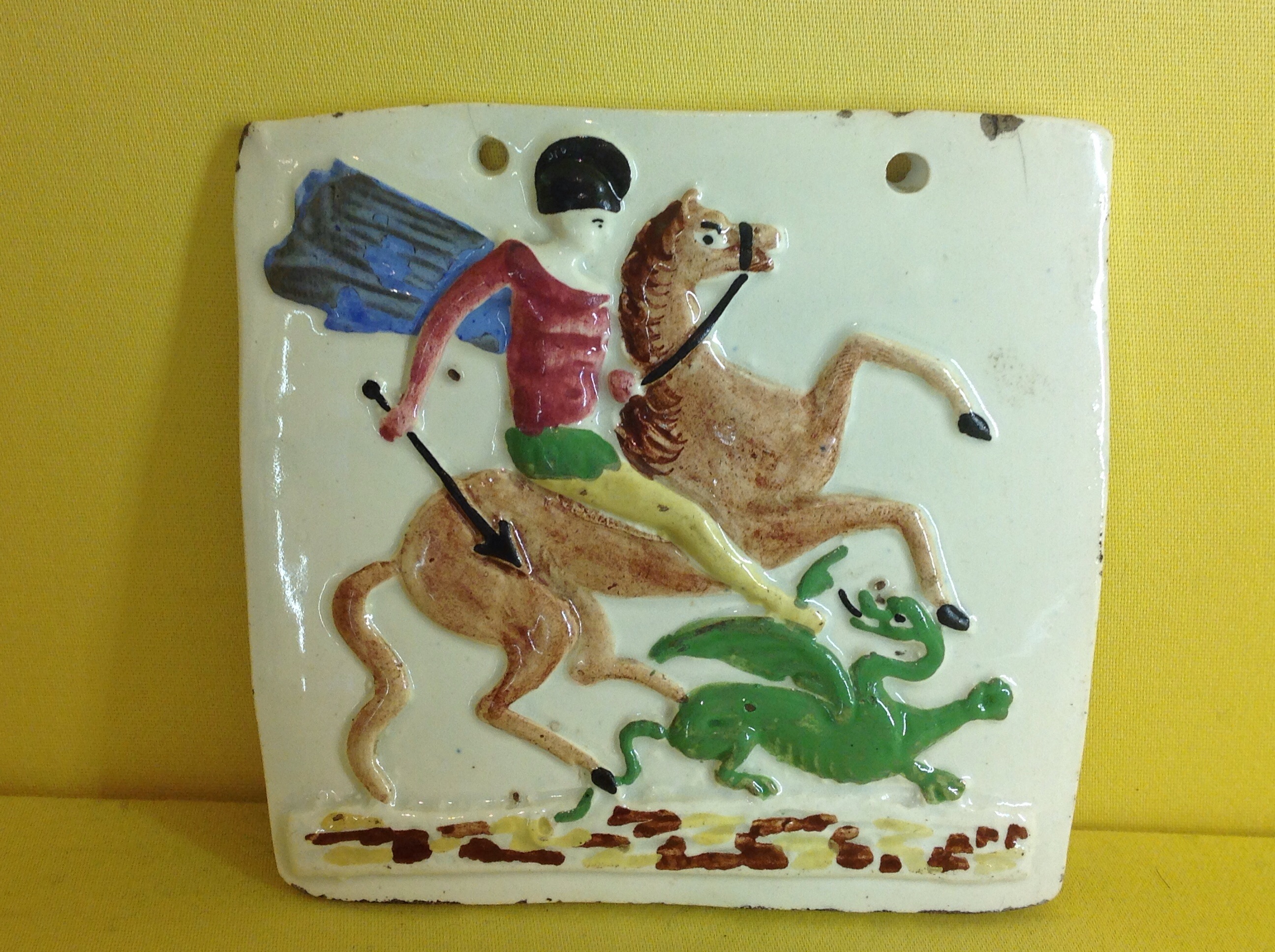 A Scottish pearlware plaque 