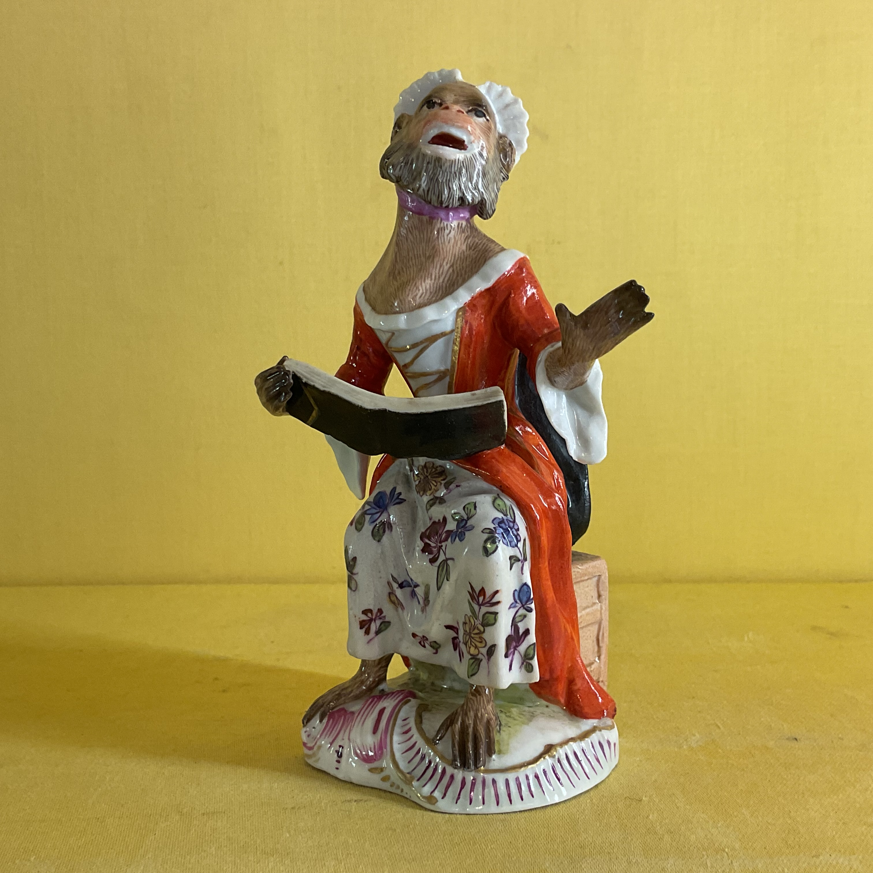 A rare Furstenberg model of a female monkey musician 