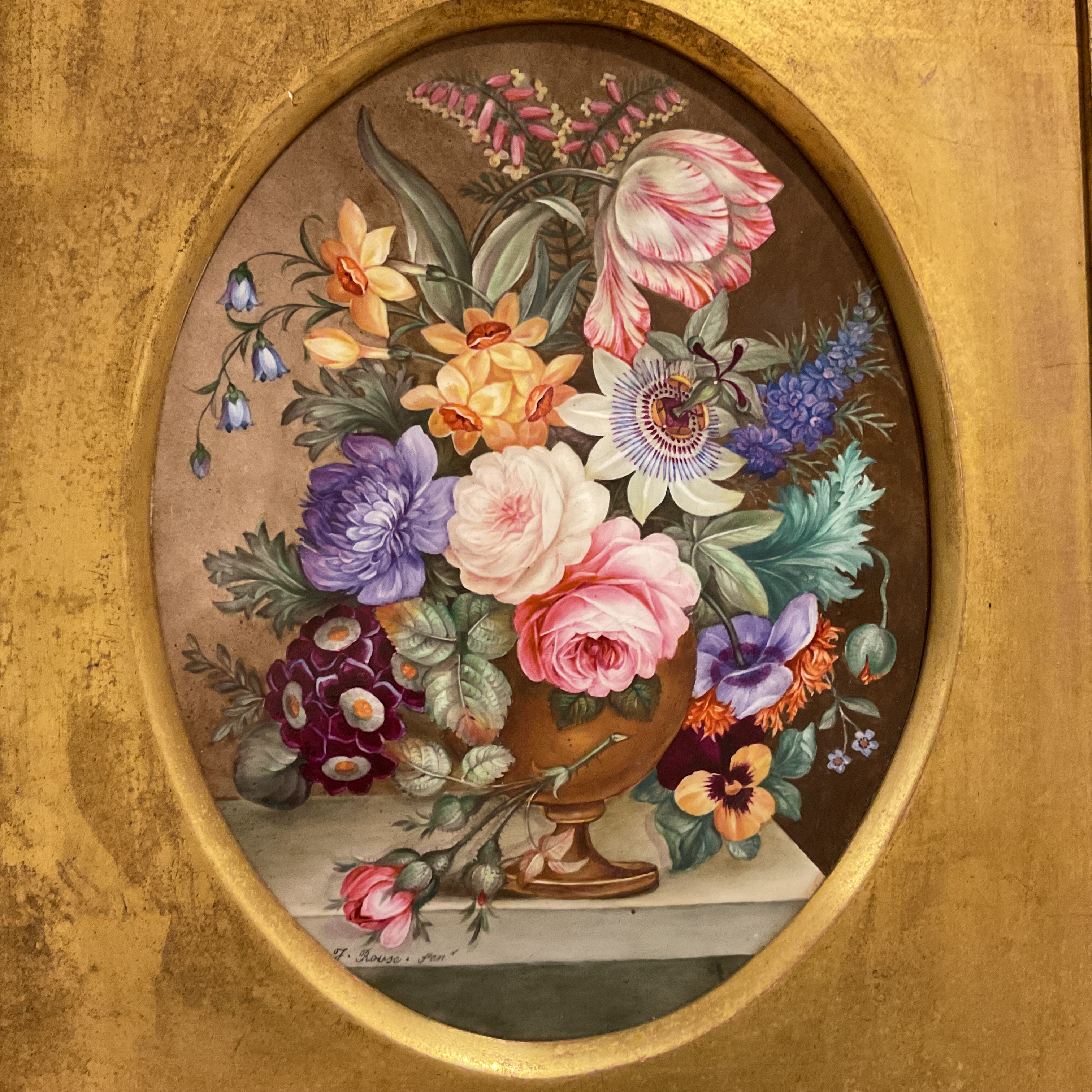 A superb Derby oval plaque 