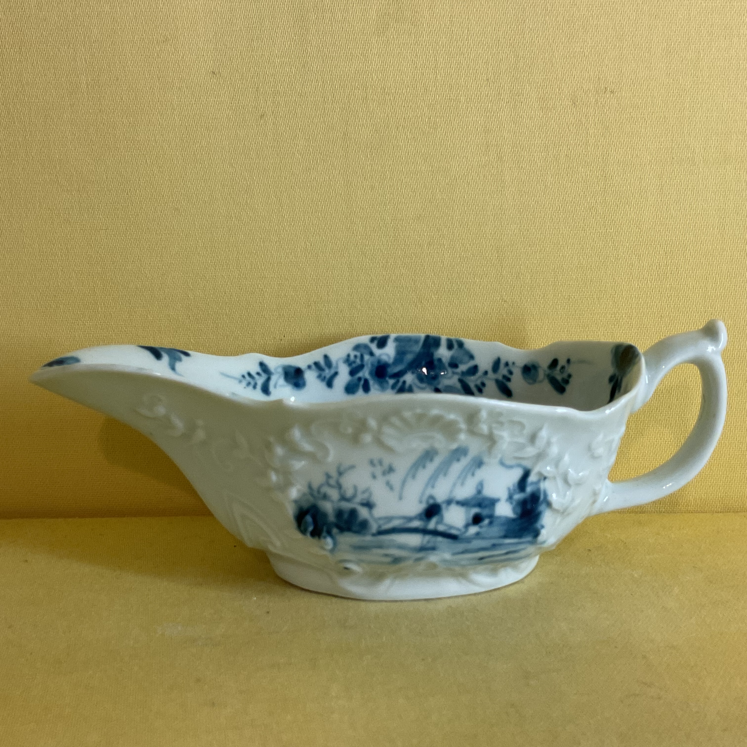 A rare Worcester shallow oval sauce boat 