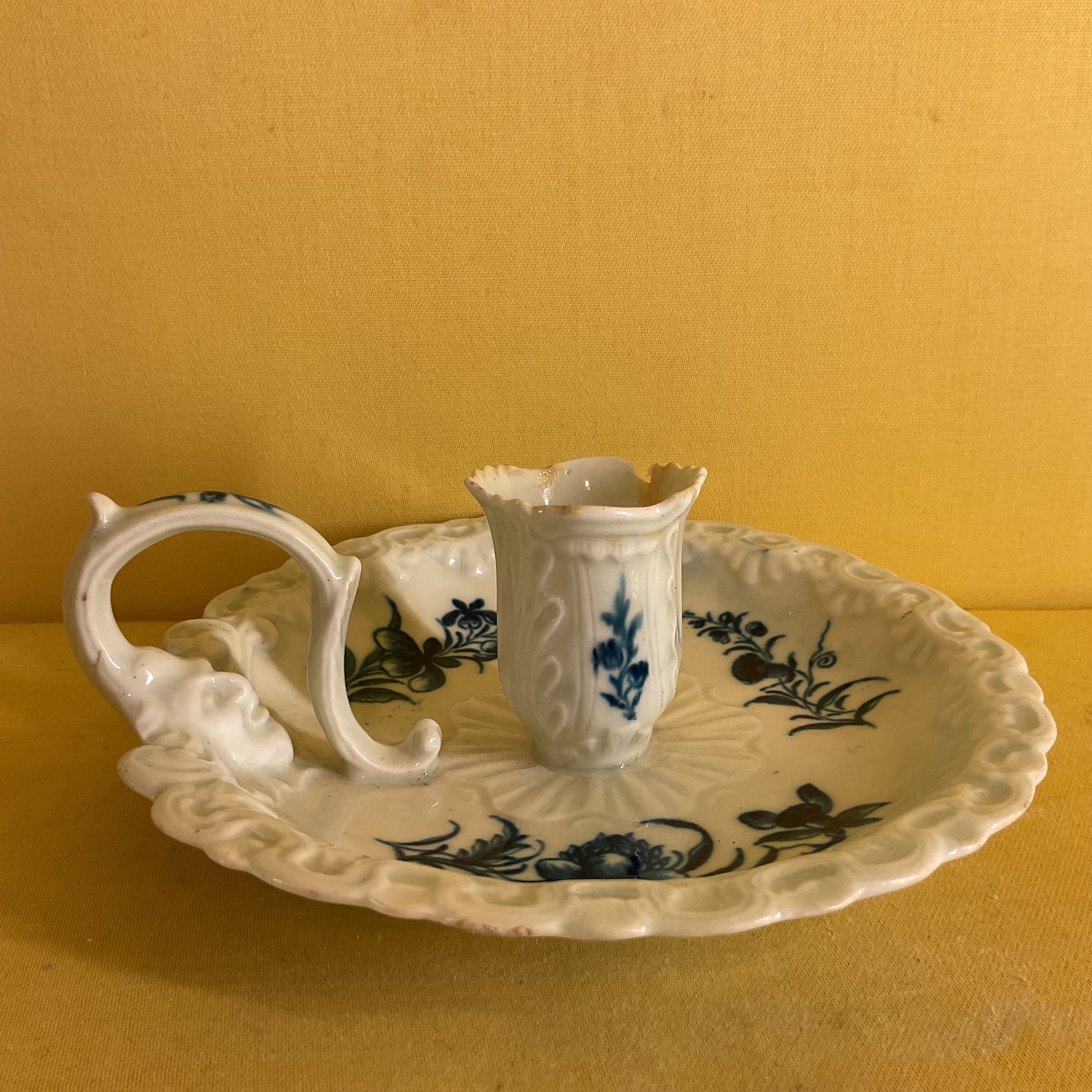 A Worcester round chamber candlestick 