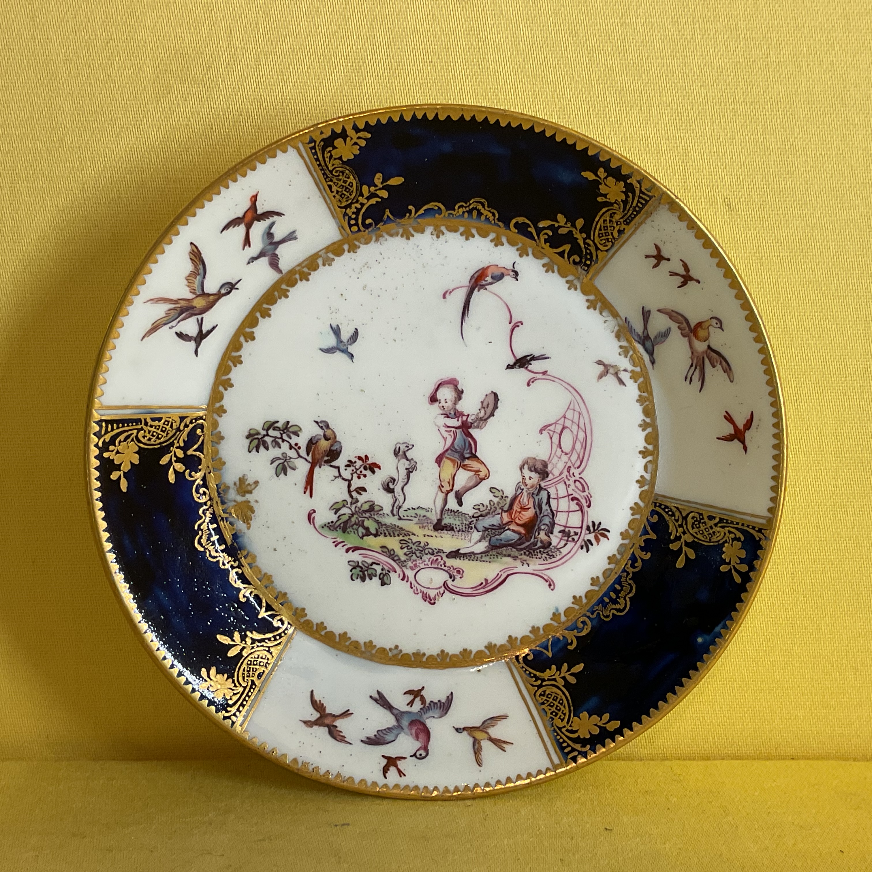 An extremely rare Chelsea saucer 