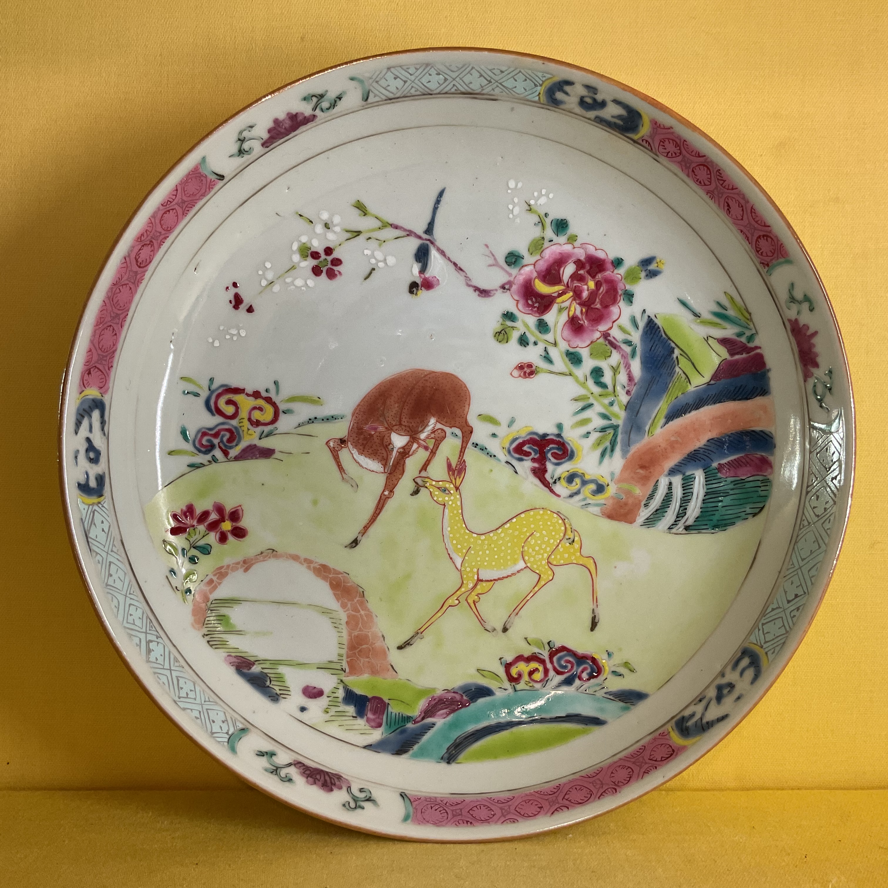 A Chinese Export famille rose saucer dish 