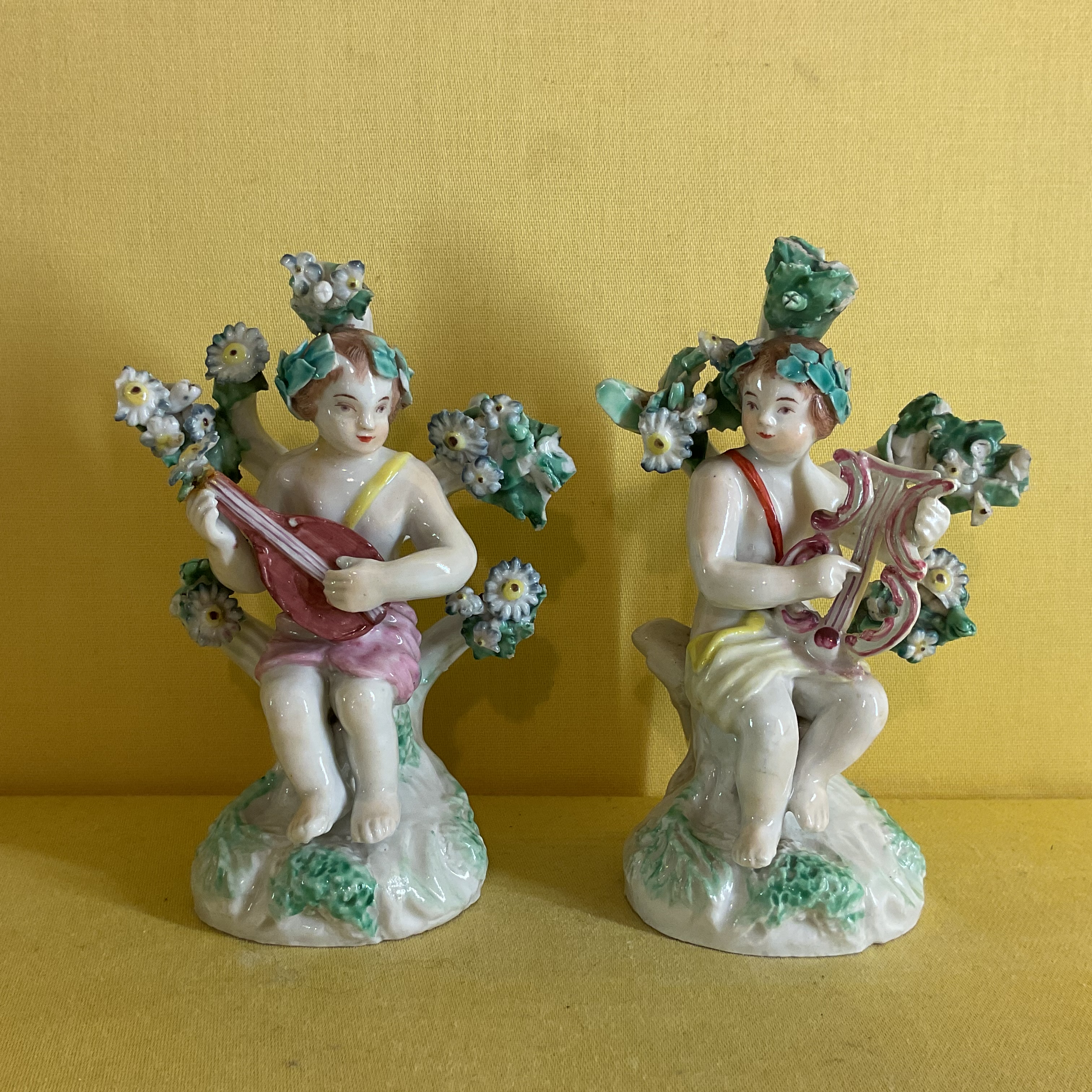 A rare pair of Plymouth small figures 