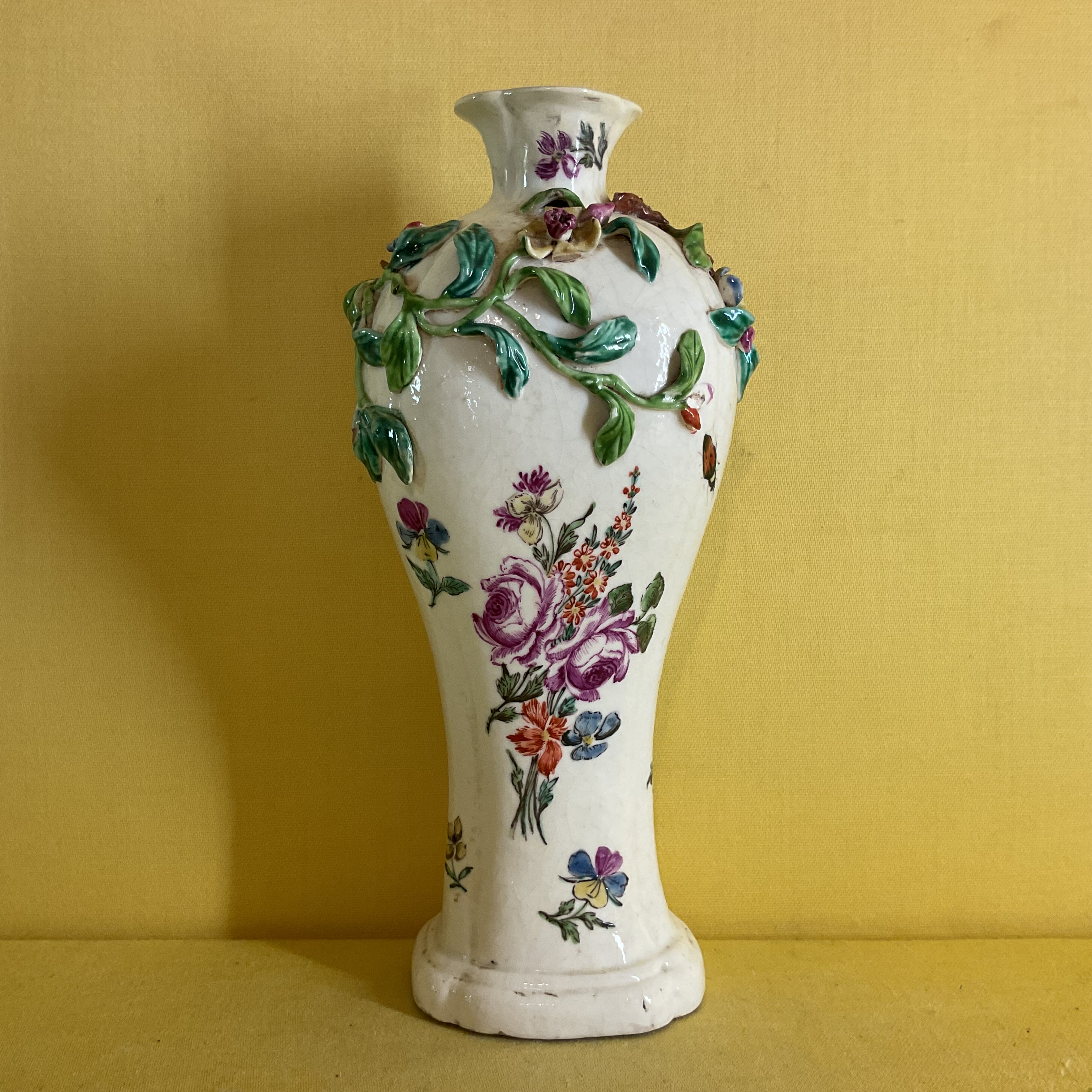 A London decorated Chinese porcelain vase 