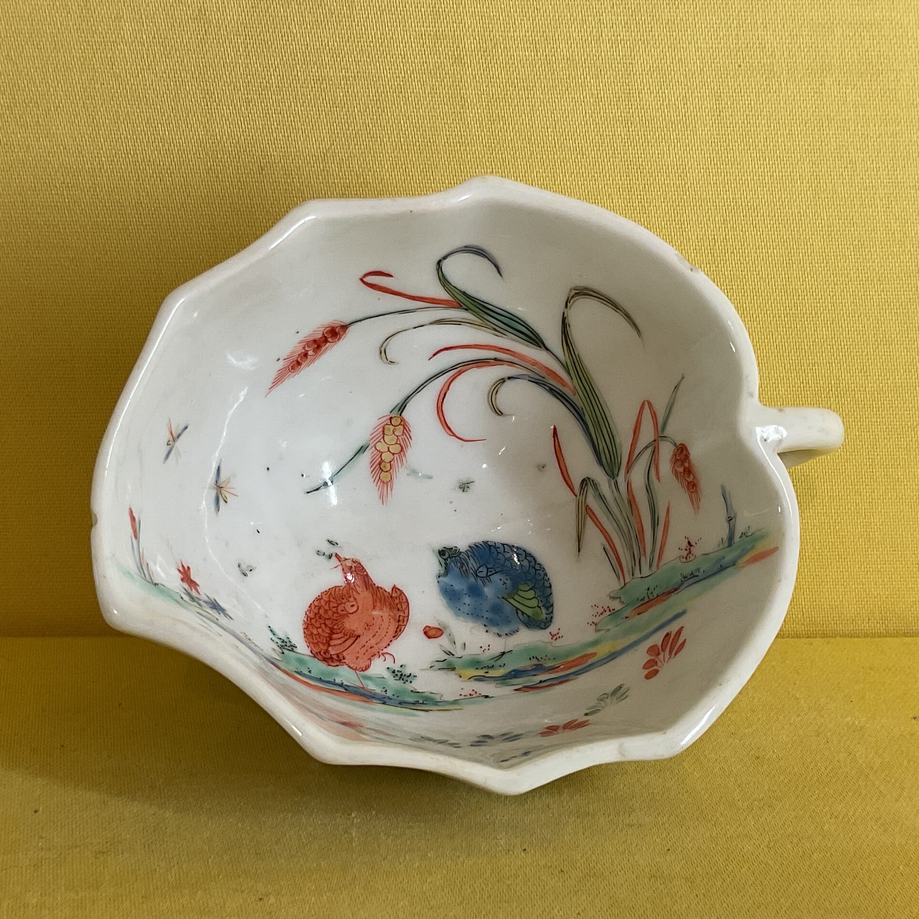 A rare Chelsea Raised Anchor Period small sauceboat