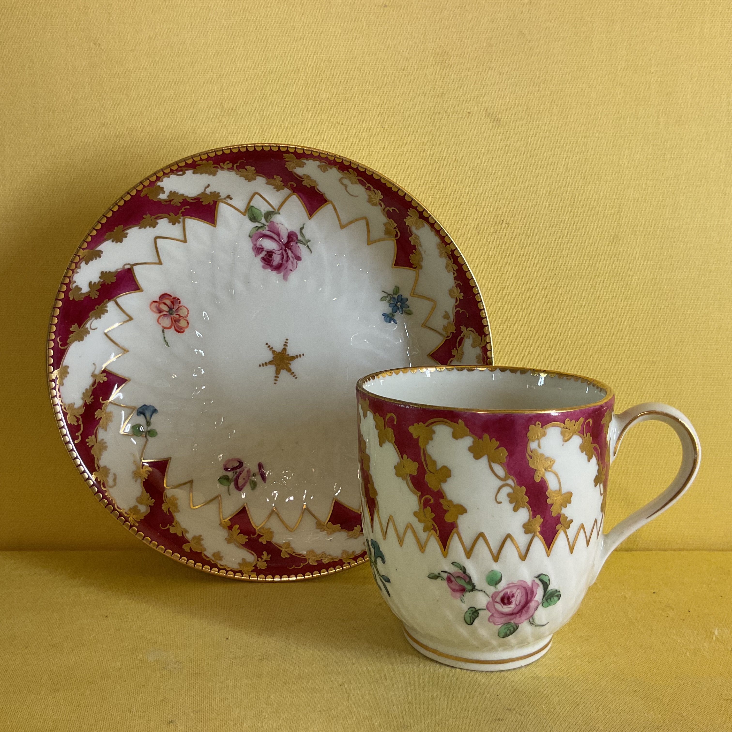 A Chelsea Derby coffee cup and saucer 