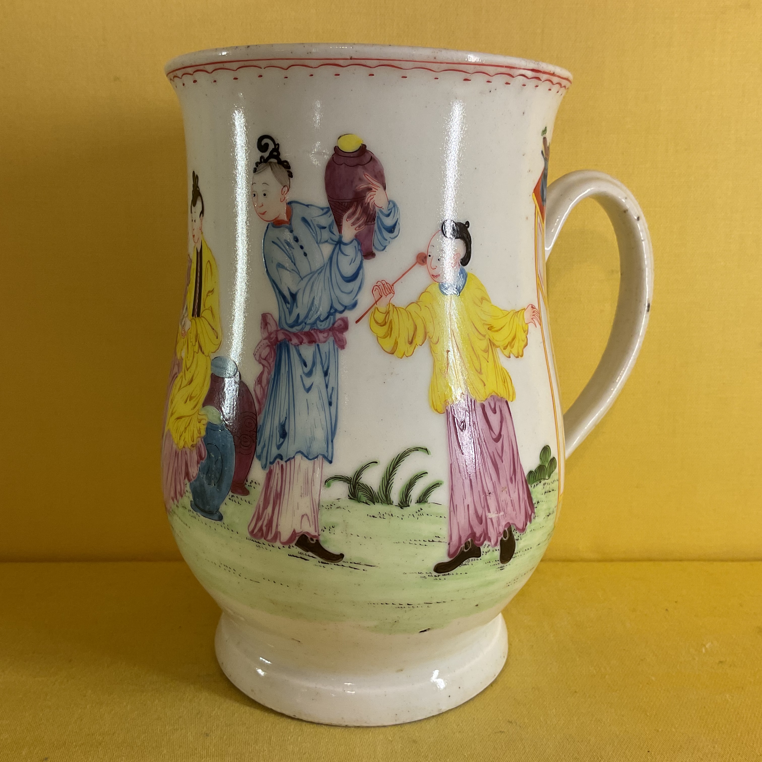 A superb Plymouth large baluster shaped mug 