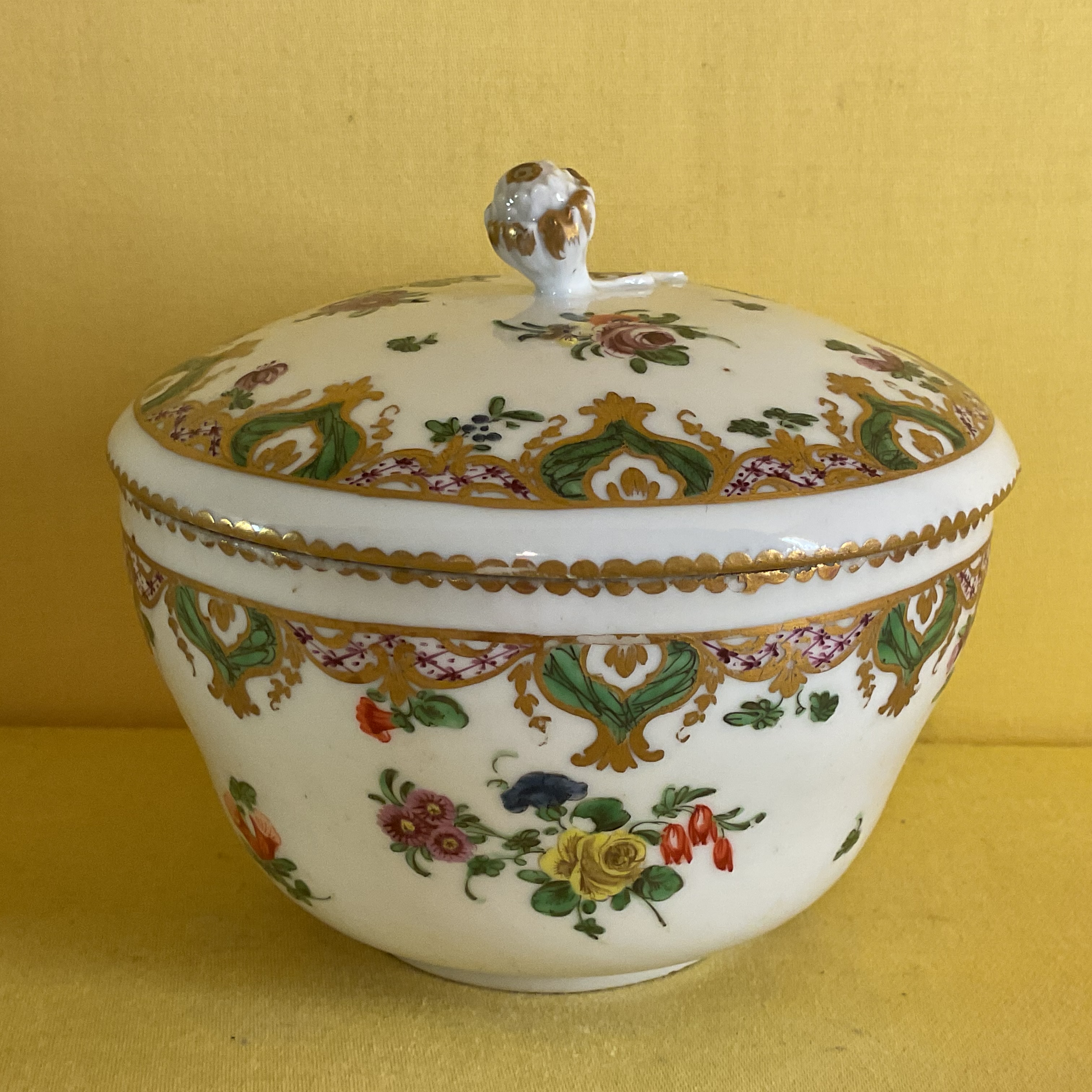 A Bristol sucrier and cover 