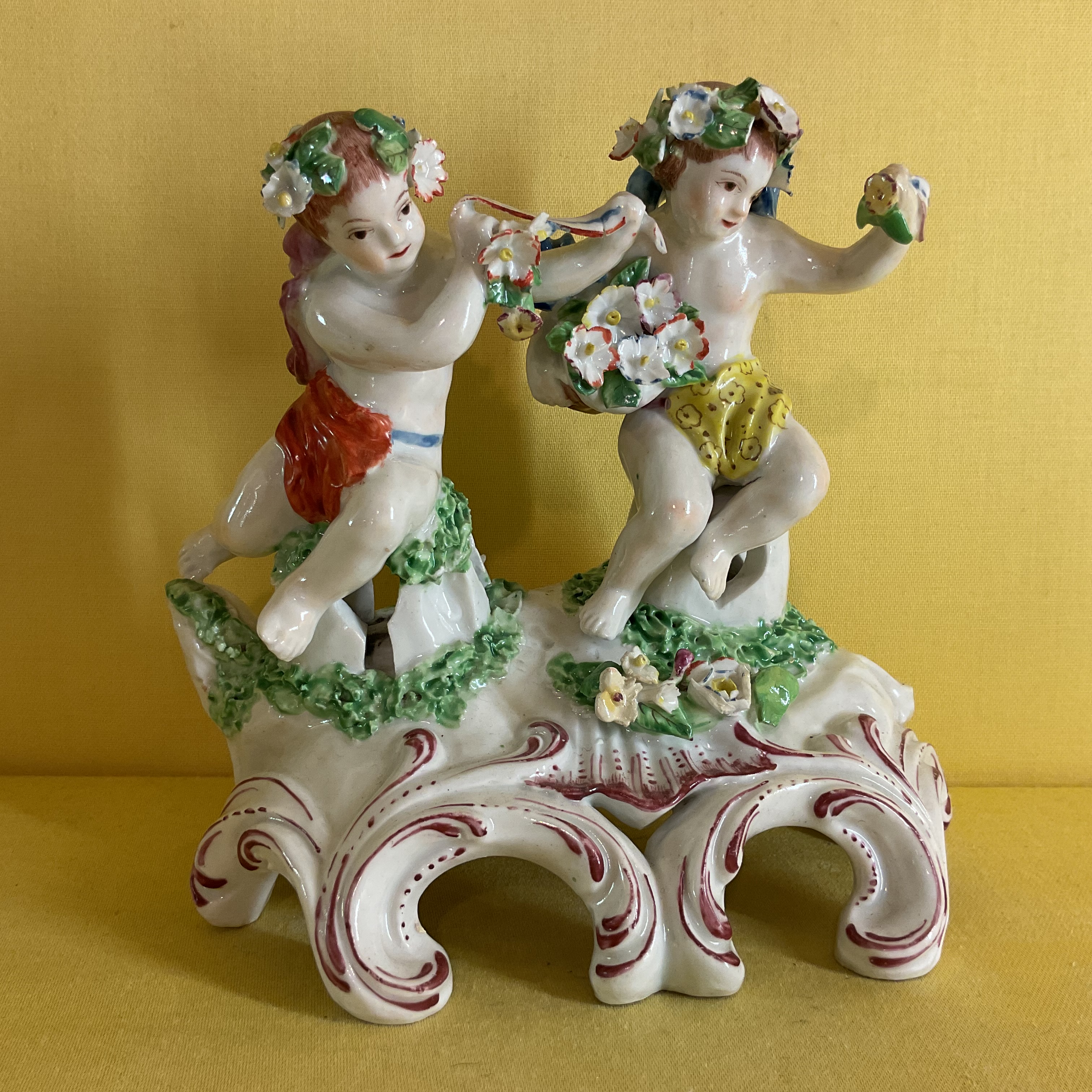 A Plymouth group of two putti 