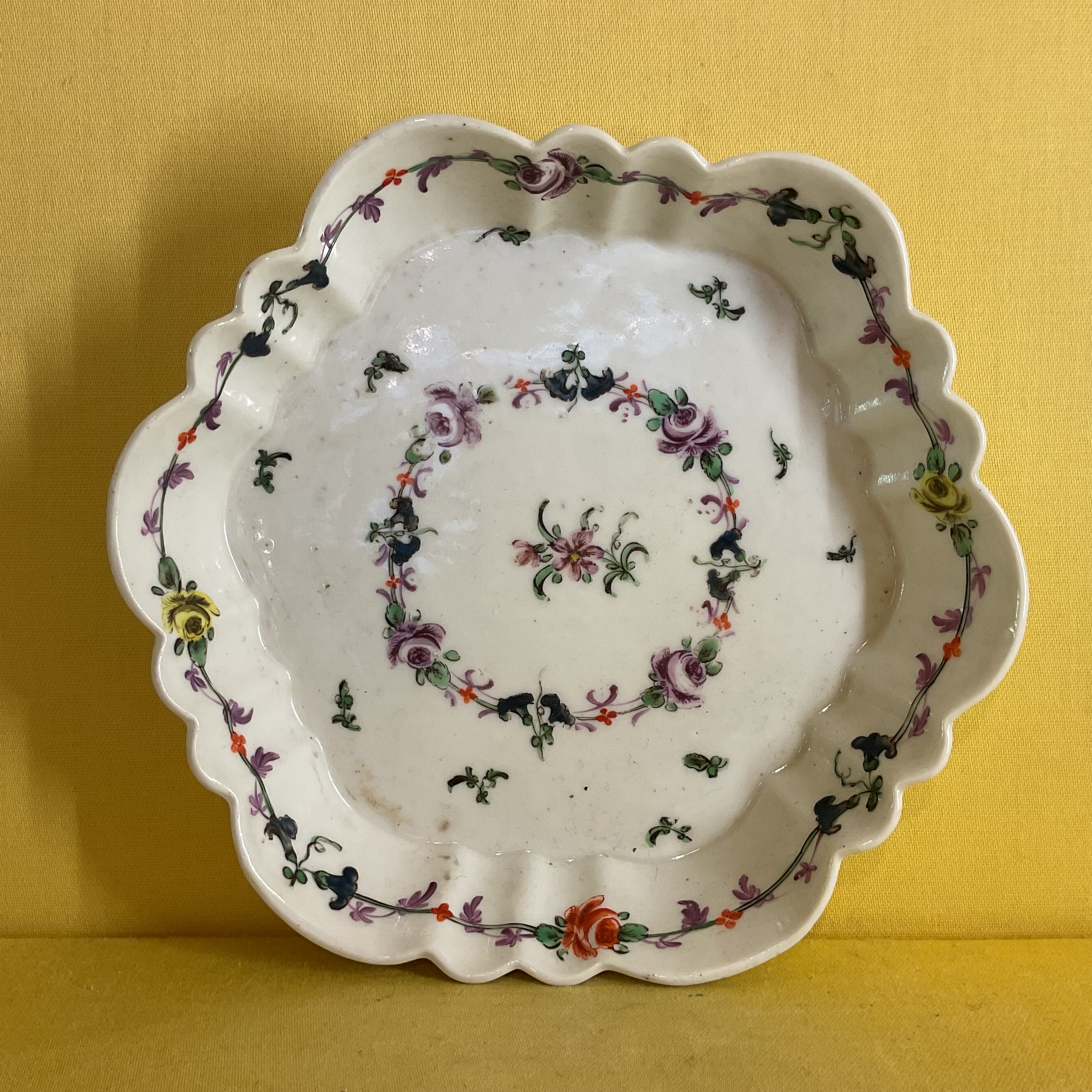 A rare Bristol large teapot stand 