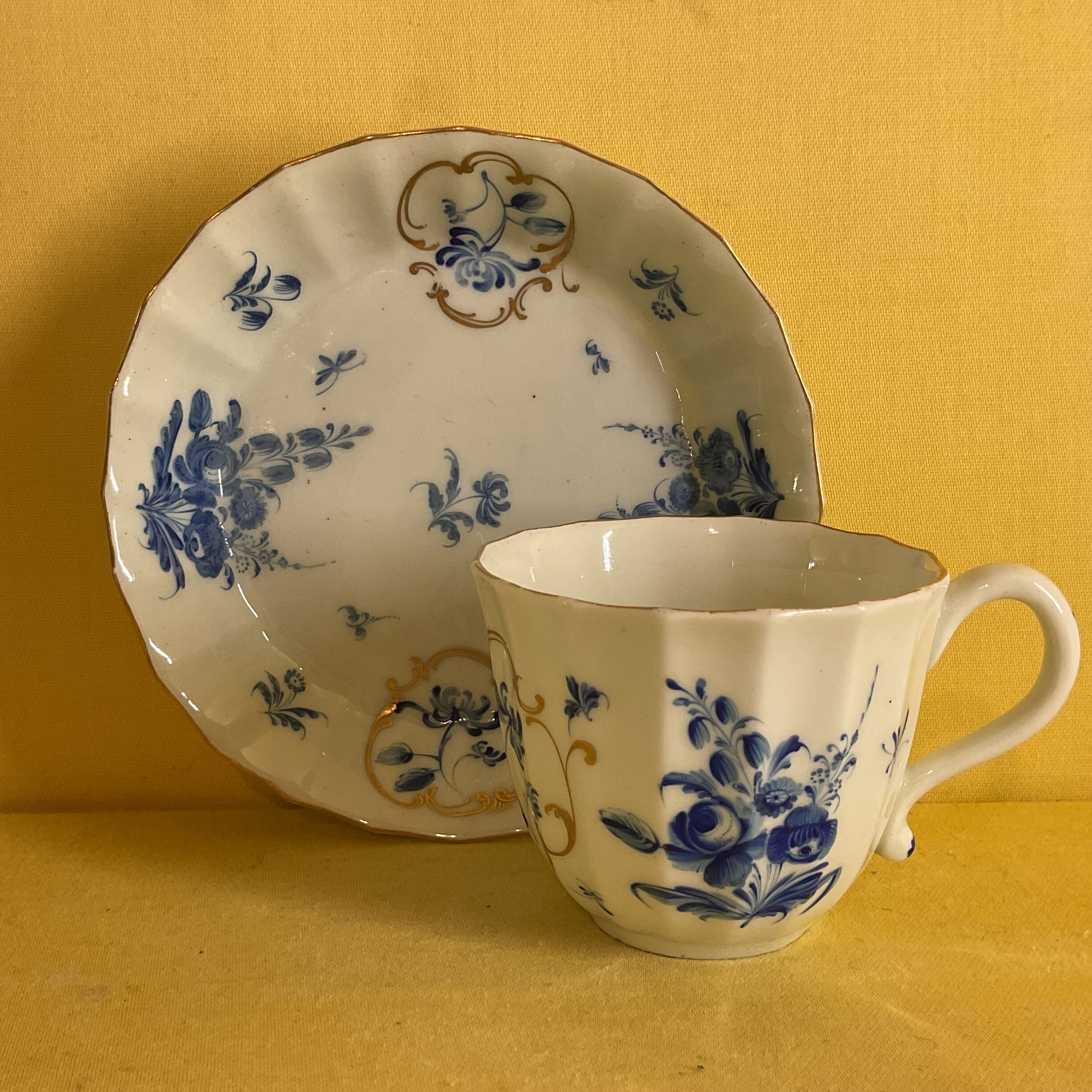A Worcester coffee cup and saucer 